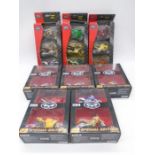 A collection of five double boxed die-cast and plastic special edition Maisto Motorcycle's (1:18