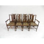 A set of eight Edwardian dining chairs in the Chinese style including two carvers