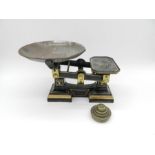 A set of antique scales with gilded decoration
