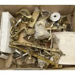 A collection of mainly brass door furniture