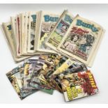 A collection of Commando war magazines and 80's Bunty comics