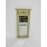 A classical style tall over-mantle mirror - height 136cm, length 66cm