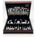 A 925 silver Carrs of Sheffield canteen of "Old English" pattern cutlery- 72 pieces, 8 place