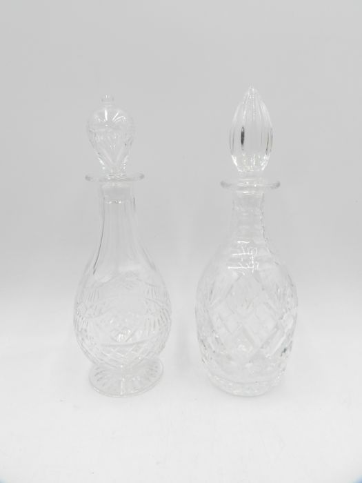 A collection of cut glassware including a Victorian celery glass, decanters etc - some with - Image 5 of 7