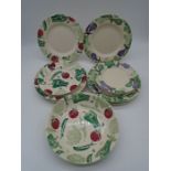 A collection of Emma Bridgewater dining plates and side plates including "Figs & Olive" pattern