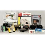 A collection of various cameras, photo printers and other photographic equipment including Kodak,