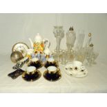 A collection of antique glassware and china etc