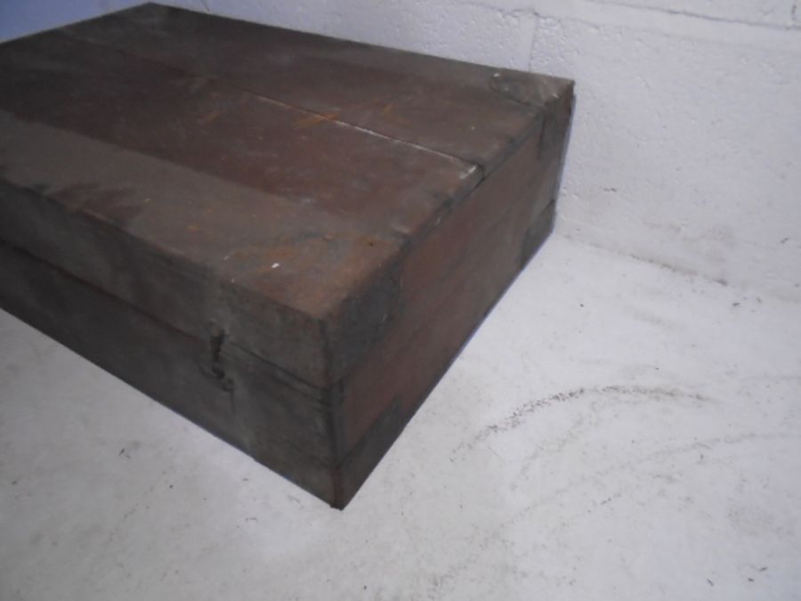 A vintage set of industrial wooden drawers and a small wooden trunk/chest - Image 18 of 34