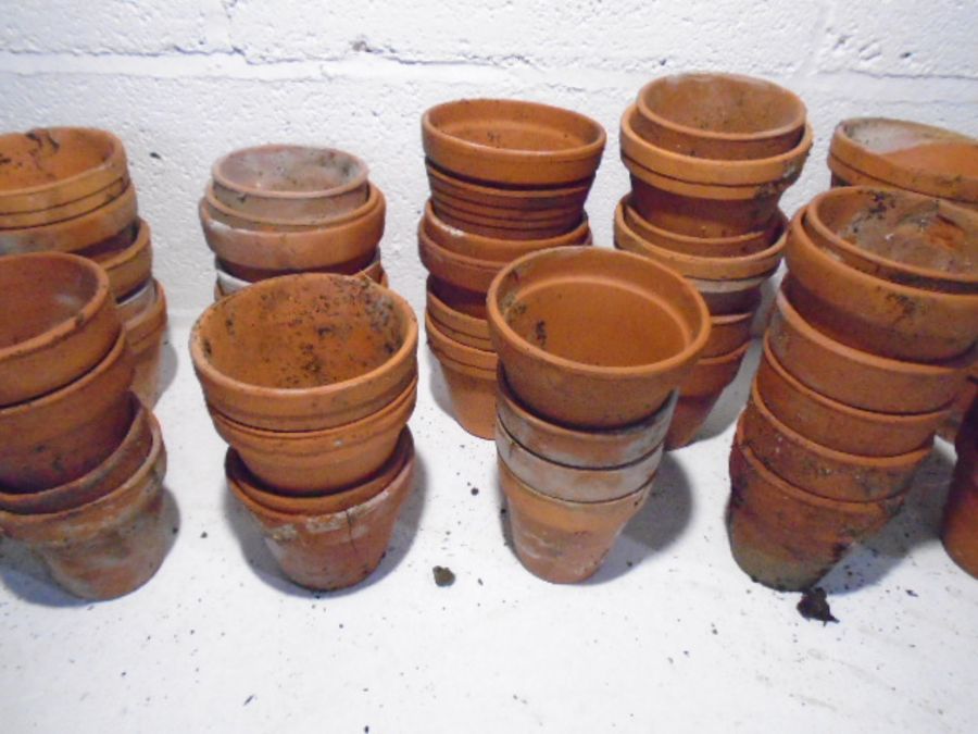 A collection of small terracotta garden pots - Image 4 of 5