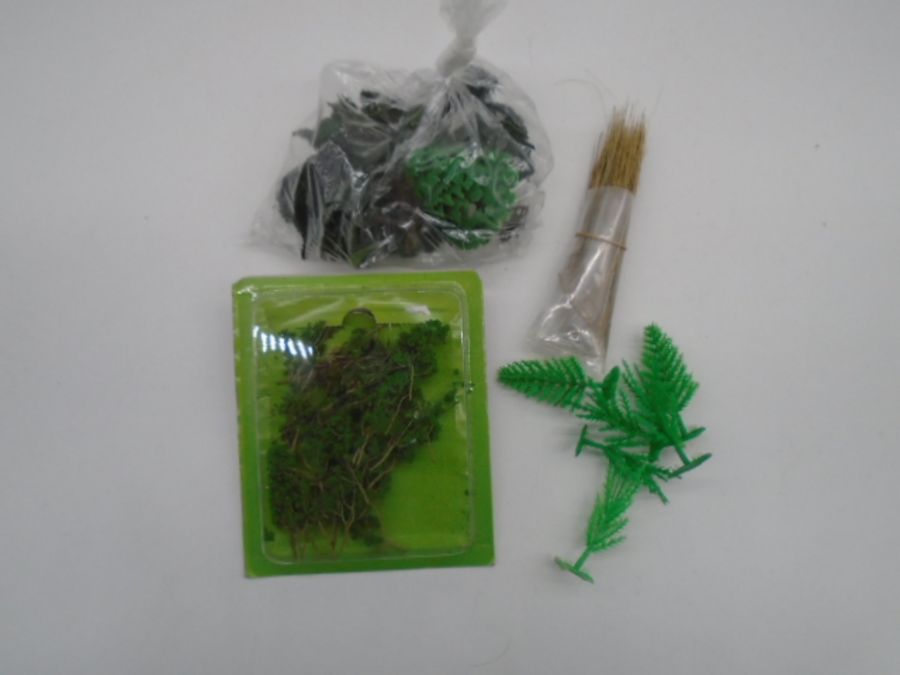A collection of various model railway accessories and scenery including buildings, trees, signals, - Image 8 of 9