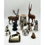 A collection of various ceramic animals etc including Goebel, Sylvac, Wade etc.