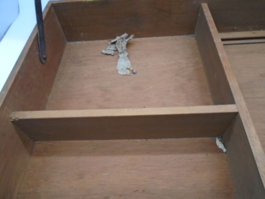 A vintage set of industrial wooden drawers and a small wooden trunk/chest - Image 12 of 34