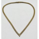 A 9ct gold necklace, weight 21.7g