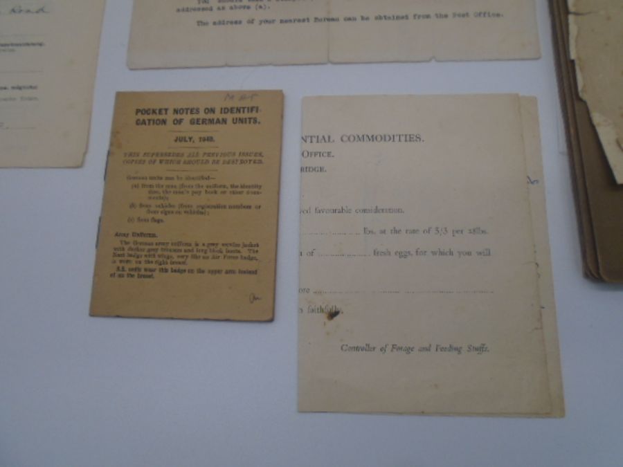 A small ephemera collection including World War 2 Jersey red cross papers plus a set of six photos - Image 4 of 14
