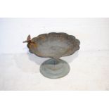 A small cast iron bird bath - diameter 37cm, height 22cm