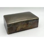 A hallmarked silver cigarette box