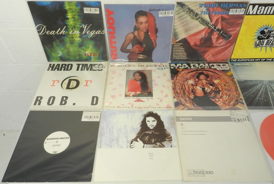 A collection of 12" vinyl records including Death In Vegas, The Groove Pirates, Shur-I-Kan, Sian, - Image 2 of 7