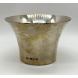 A hallmarked silver flared bowl, diameter 12.3cm, weight 236.6g