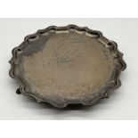 A hallmarked silver salver, weight 539.9g