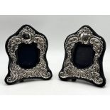 A pair of hallmarked silver photo frames
