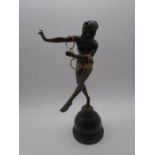 After Claire Janne Roberte Colinet (1890-1940) Art Deco style bronze study of a nude lady with