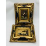 Two reproduction prints in ornate frames