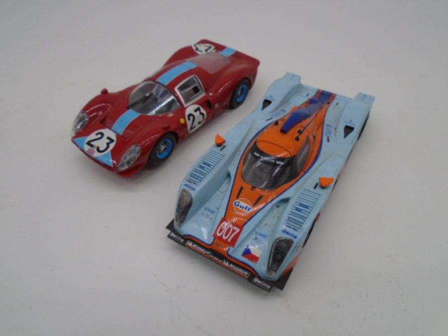 A collection of eight vintage Hornby Scalextric cars including an Aston Martin, Lotus Evora, Lotus - Image 3 of 5