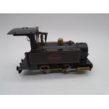A Mamod Steam Railways Company live steam 0-4-0 black livery tank locomotive (missing funnel)