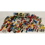 A collection of mainly die-cast vehicles including Matchbox, Burago, Corgi Toys, Dinky Supertoys,