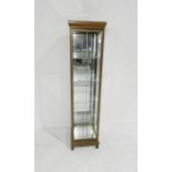 An Edwardian style shop display cabinet - length 40cm, depth 40cm, height 164cm