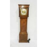 A Georgian oak chiming longcase clock with ornate brass and silvered dial named to Richard Boyfield,