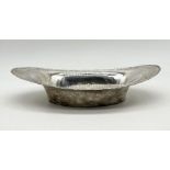 A hallmarked silver basket, length 33.5cm, weight 360.4g (11.57 troy ounces)