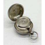 A hallmarked silver sovereign case