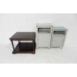 Two Lloyd Loom style bedside cabinets along with a coffee table