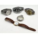 A collection of various watches including Cross, Tevise etc.