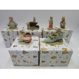 A set of 6 boxed "The World of Beatrix Potter" figures by FW & Co