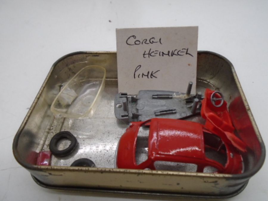 A collection of vintage Corgi and Dinky car parts spares including Heinkel, Ford Capri, Hudson - Image 15 of 23