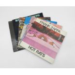Six classic rock 12" vinyl records comprising of Frank Zappa - 'Hot Rats' (K44078), The Buddy