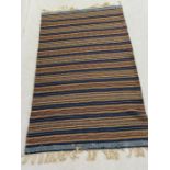 A vintage hand woven Norwegian blanket/rug circa 1920 with traditional design- overall size 230cm