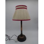 A Veritas Lamp Works lamp with a Laura Ashley shade. Height approx. 60cm