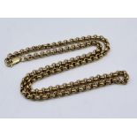 A heavy 9ct gold chain, weight 43.6g