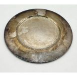 A small silver card tray, inscribed to reverse, weight 152.7g