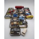 A collection of vintage Corgi and Dinky car parts spares including Heinkel, Ford Capri, Hudson
