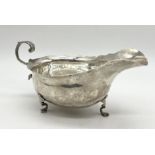 A Streeter & Co. silver sauce boat, weight 110.2g