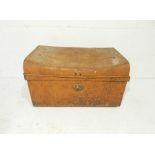 A vintage tin trunk