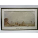 A Victorian watercolour of "Axminster, Devonshire from the North" signed and dated William Newbery
