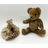 Two Merrythought teddy bears, "Good Queen Bess" and another larger example