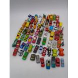 A collection of loose die-cast vehicles including Matchbox, Lesney, Corgi Juniors etc