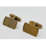 A pair of 9ct gold cufflinks, weight 4.6g