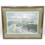 A framed limited edition signed print by Sam Chadwick - 'From Langcliffe to Malham, Yorkshire